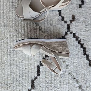 Cole Haan Cream Wedge Sandals